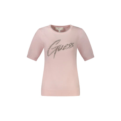 Guess Jeans Maglia Donna Rosa Applicazione Strass Maglie - foto prodotto