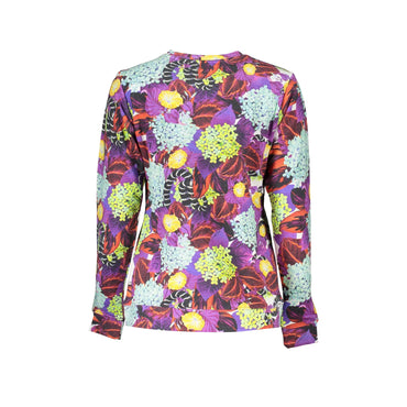 Cavalli Class Felpa Maniche Lunghe Donna Viola Stampa Logo Felpe - vista 2