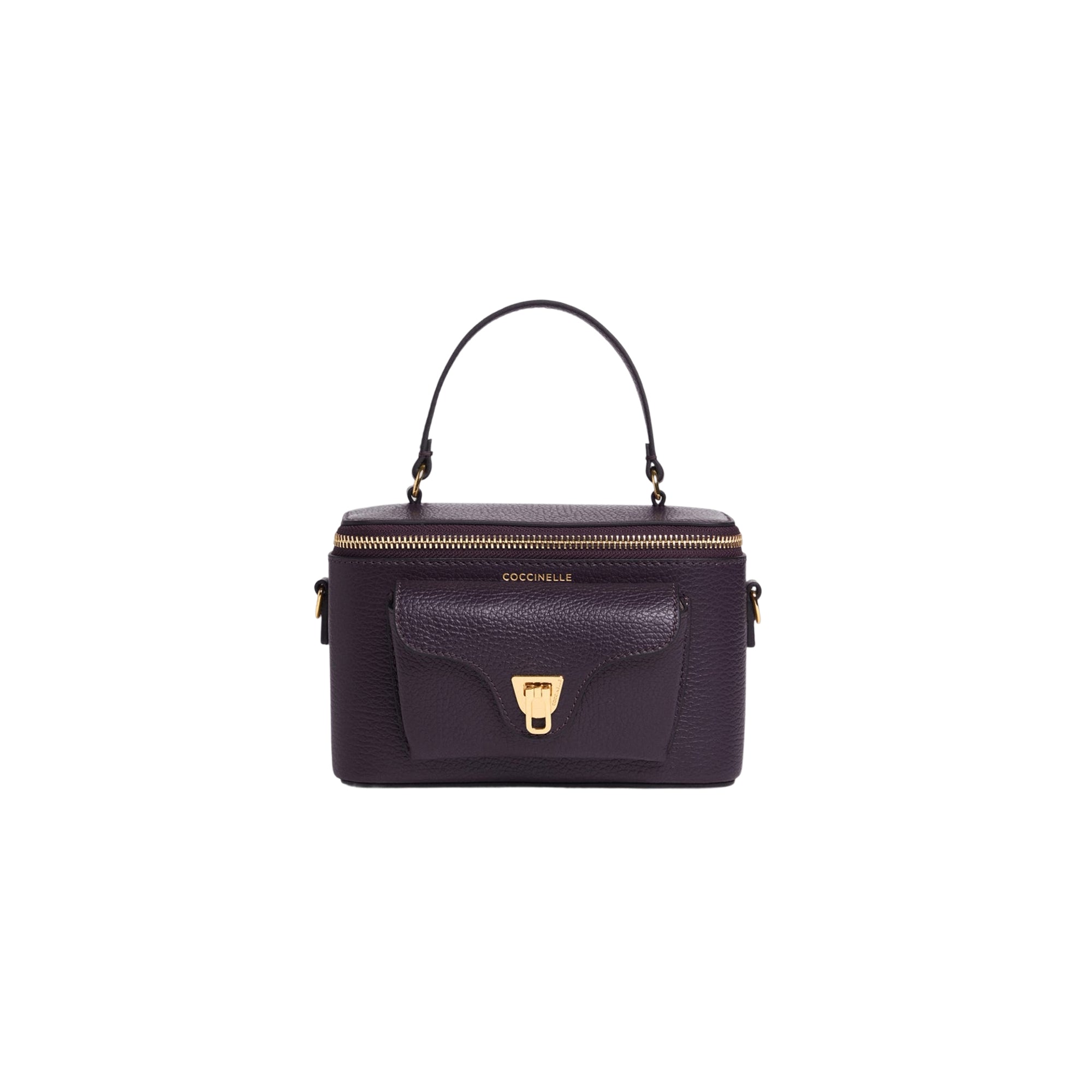 COCCINELLE Borsa Donna a Tracolla Viola, In Vera Pelle, Beat Generation