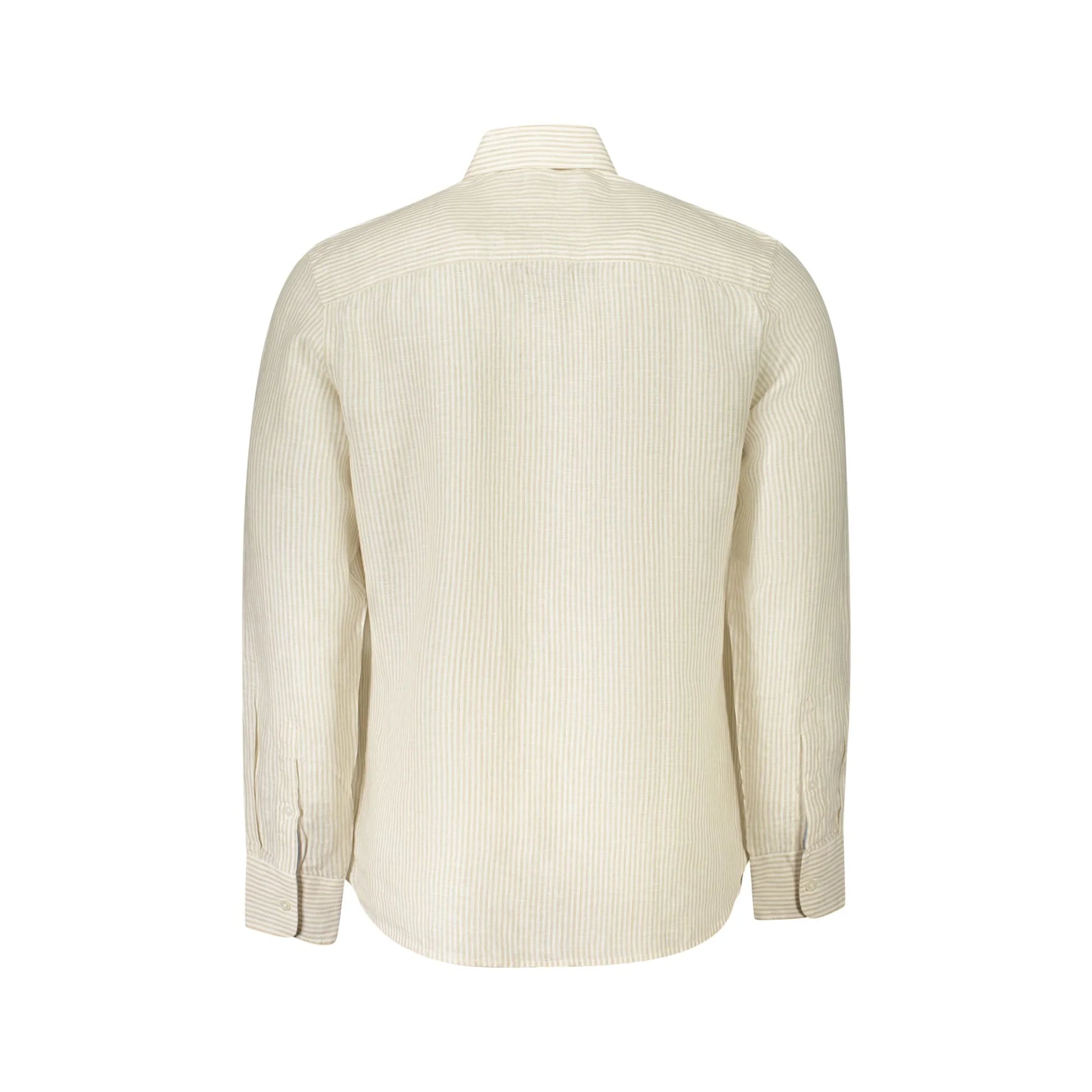 North Sails Camicia Maniche Lunghe Uomo Beige Ricamo Camicie - vista 2