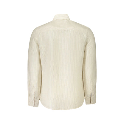North Sails Camicia Maniche Lunghe Uomo Beige Ricamo Camicie - vista 2