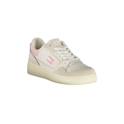 TOMMY HILFIGER Sneakers Donna Bianche con Lacci e Dettagli Rosa bianco - vista 2