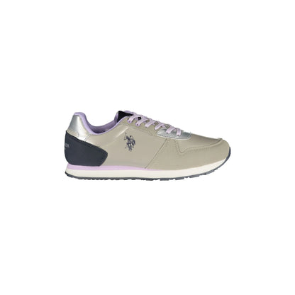 U.S. POLO ASSN. Scarpe Sneakers Donna Argento con Dettagli a Contrasto e Logo - foto prodotto