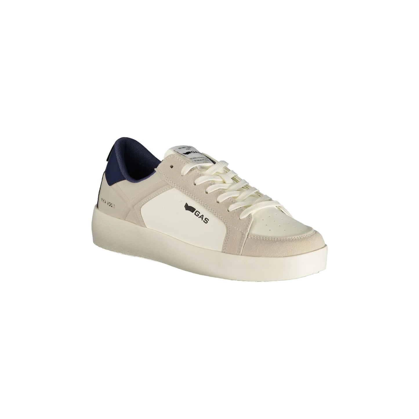 Gas Sneakers Uomo Bianche Lacci Plantare Removibile Logo bianco - vista 2