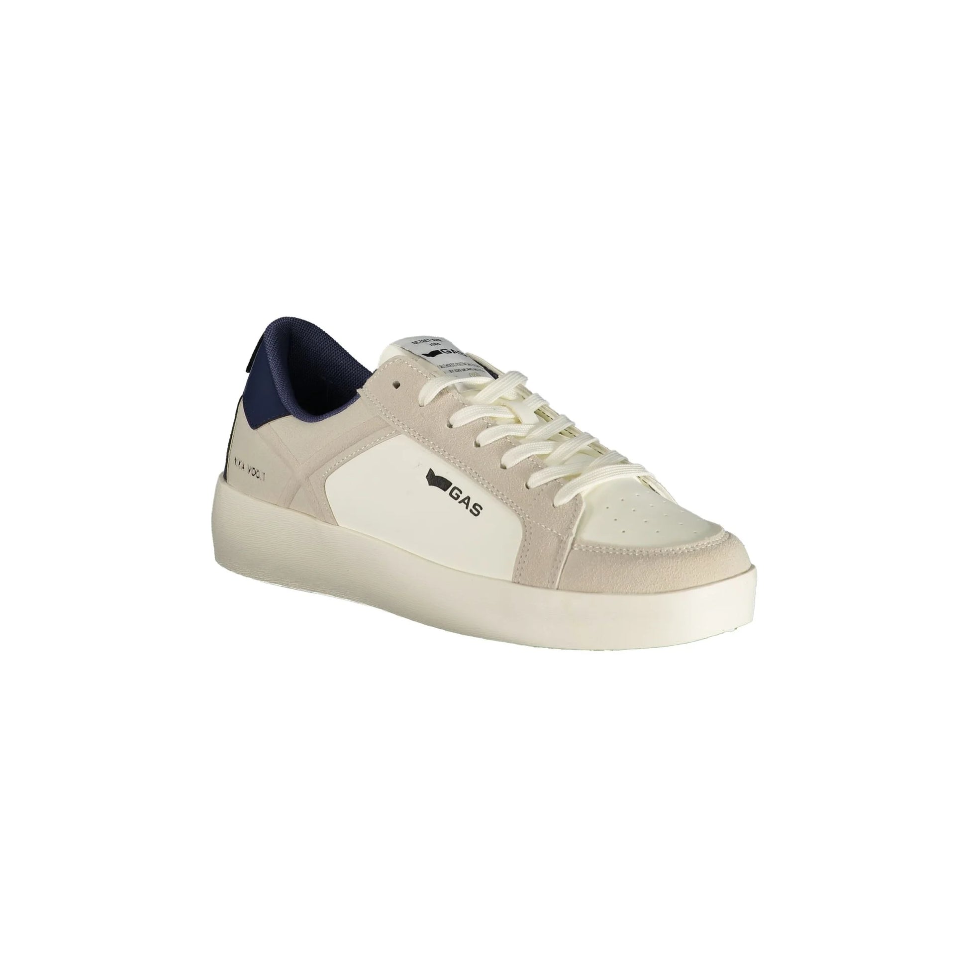 Gas Sneakers Uomo Bianche Lacci Plantare Removibile Logo bianco - vista 2