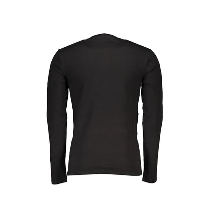 Guess Jeans T-Shirt Maniche Lunghe Uomo Nera Stampa Logo nero - vista 2