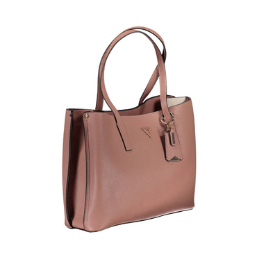 GUESS JEANS Borsa Donna Rosa Meridian a Spalla con Tasche Esterne e Zip Borse - vista 2