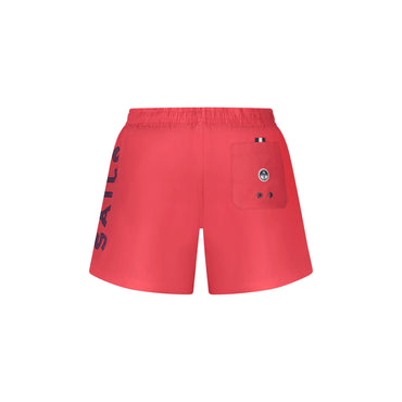 North Sails Costume da Mare Uomo Rosso Stampa Logo - vista 2
