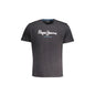 Pepe Jeans T-Shirt Maniche Corte Uomo Nera Stampa Logo Nero - foto prodotto