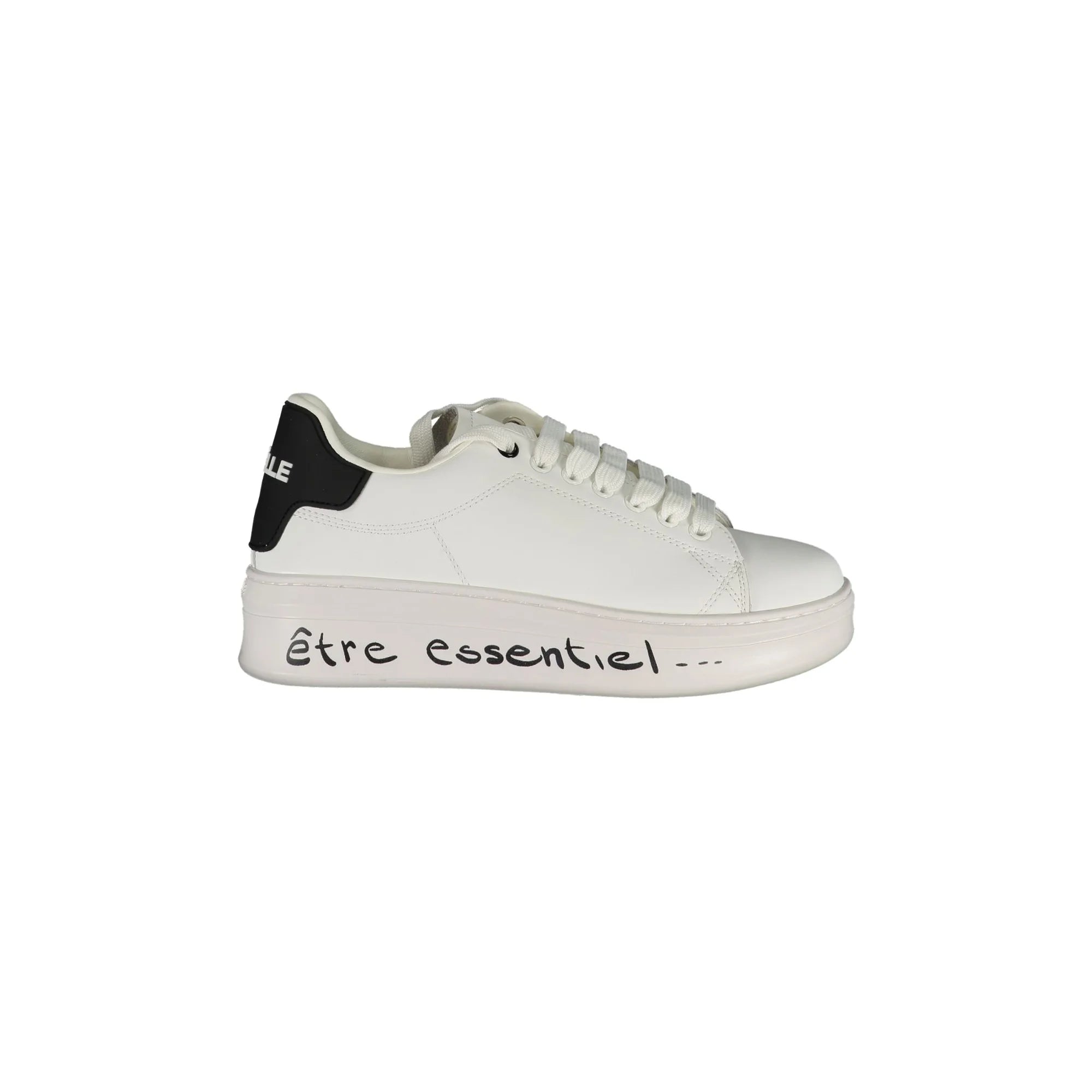 GAELLE PARIS Scarpe Sneakers Donna Bianche con Doppio Laccio e Stampa Logo Bianco - foto prodotto