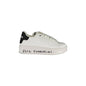 GAELLE PARIS Scarpe Sneakers Donna Bianche con Doppio Laccio e Stampa Logo Bianco - foto prodotto