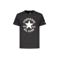 Converse T-Shirt Maniche Corte Unisex Nera Stampa Logo