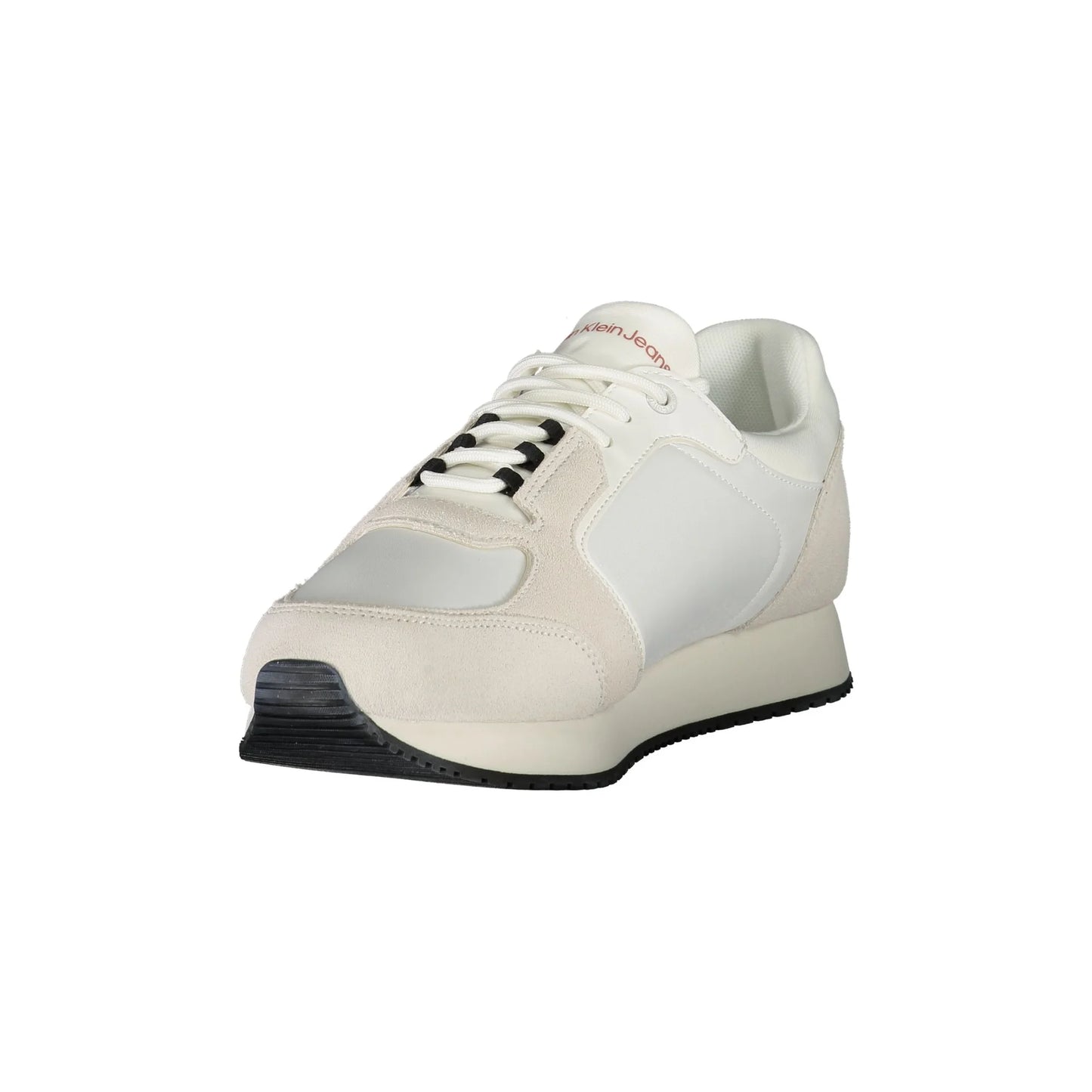 CALVIN KLEIN Scarpe Sneakers Uomo Bianche con Dettagli a Contrasto bianco - vista 3