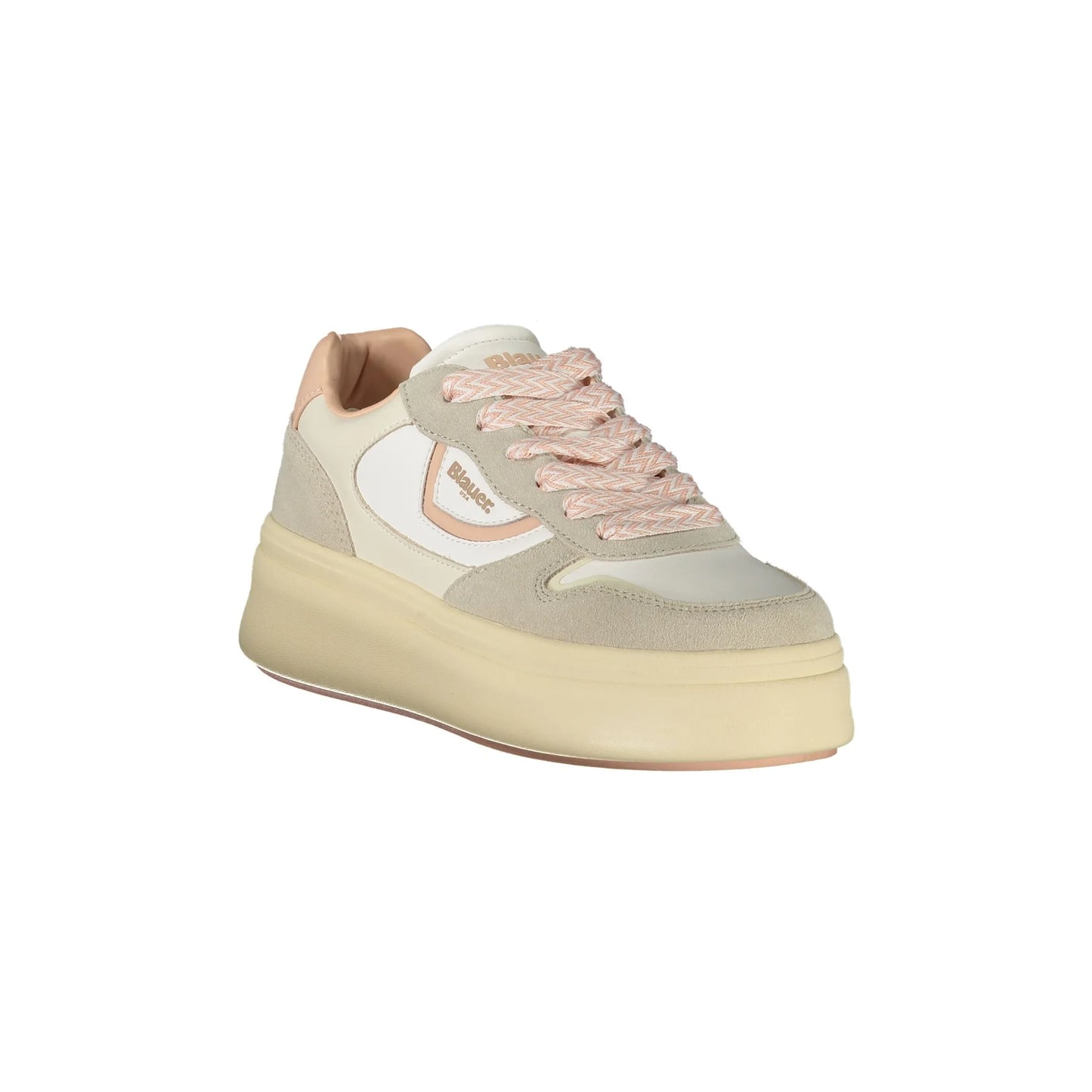Blauer Sneakers donna bianco