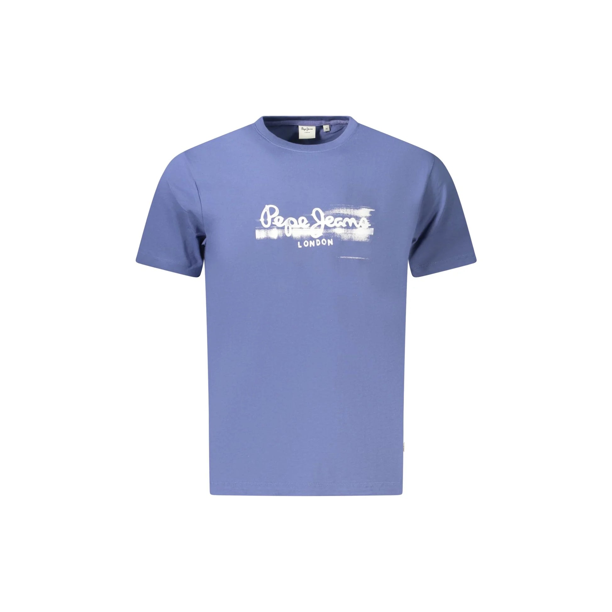 Pepe Jeans T-Shirt Maniche Corte Uomo Blu Stampa Logo - foto prodotto