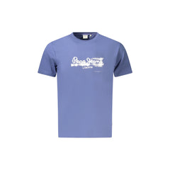 Pepe Jeans T-Shirt Μανίκια Κοντά Ανδρική Μπλε Εκτύπωση Λογότυπο