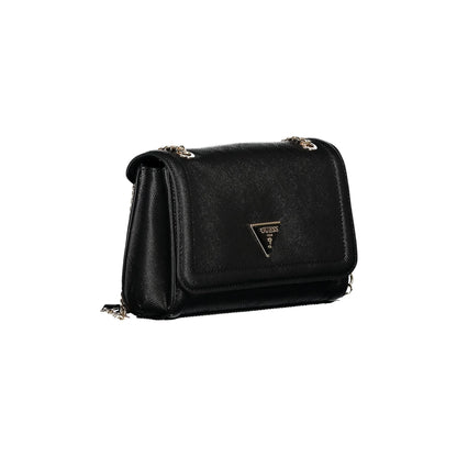 GUESS JEANS Borsa Donna a Spalla Noelle Nera con Catena Borse nero - vista 3