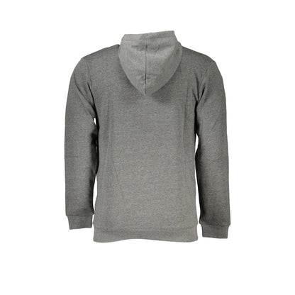 Sergio Tacchini Felpa Uomo Grigia Zip Cappuccio Felpata Logo Felpe grigio - vista 2