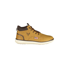 Avirex Brown Ankle Boots Men Logo Print