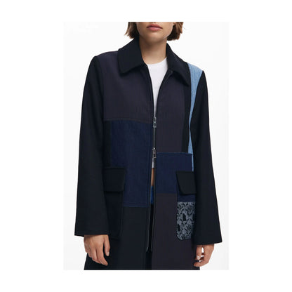 Desigual Giubbotto Maniche Lunghe Donna Nero Zip Giubbotti e Giacche - vista 3