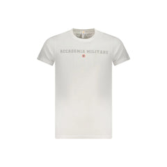 Accademia Militare T-Shirt Maniche Corte Uomo Bianca Stampa Logo