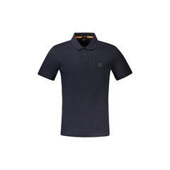 Boss Polo Maniche Corte Uomo Blu Ricamo Logo