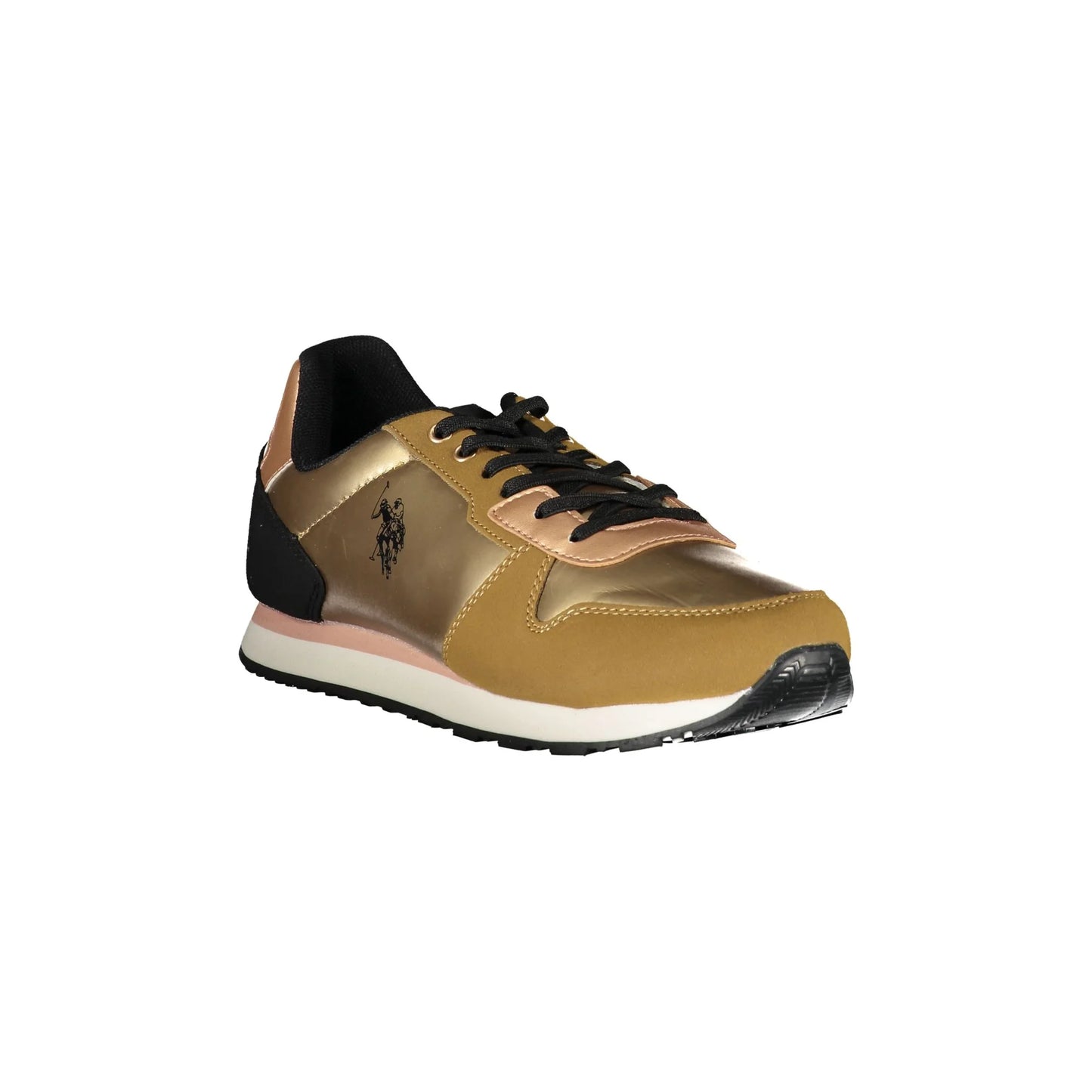 U.S. Polo Assn. Sneakers Donna Oro Stampa Logo - vista 2