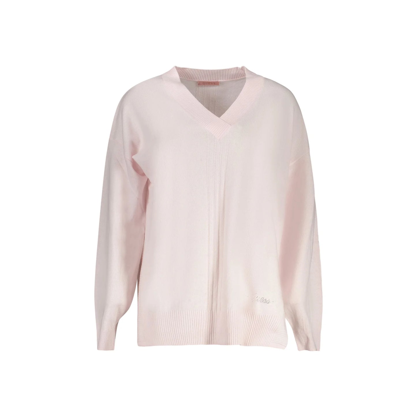 Guess Jeans Maglia Donna Rosa Logo Maglie - foto prodotto