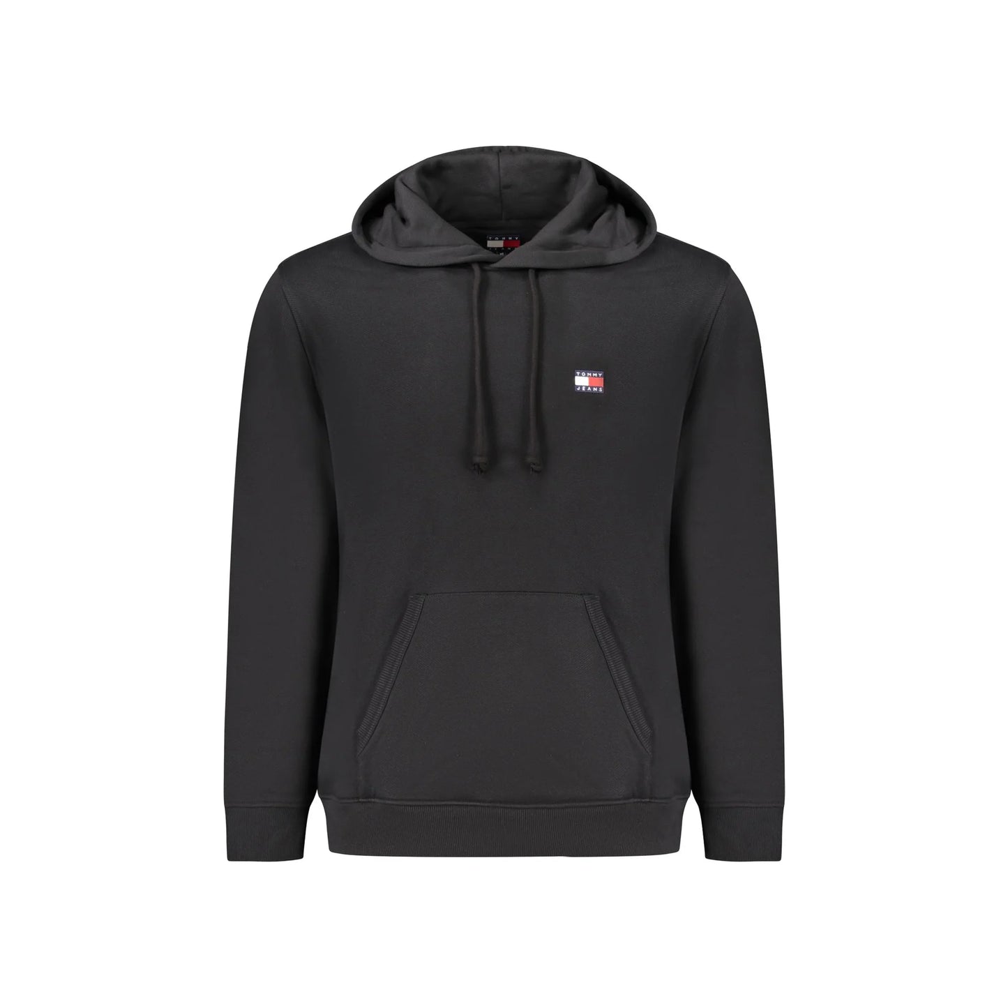 Tommy Hilfiger Felpa Uomo Nera Cappuccio Felpata Tascone Logo Felpe Nero - foto prodotto