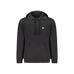 Tommy Hilfiger Felpa Uomo Nera Cappuccio Felpata Tascone Logo
