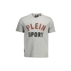 PLEIN SPORT T-Shirt Μανίκια Κοντά Ανδρική Γκρι Λογότυπο