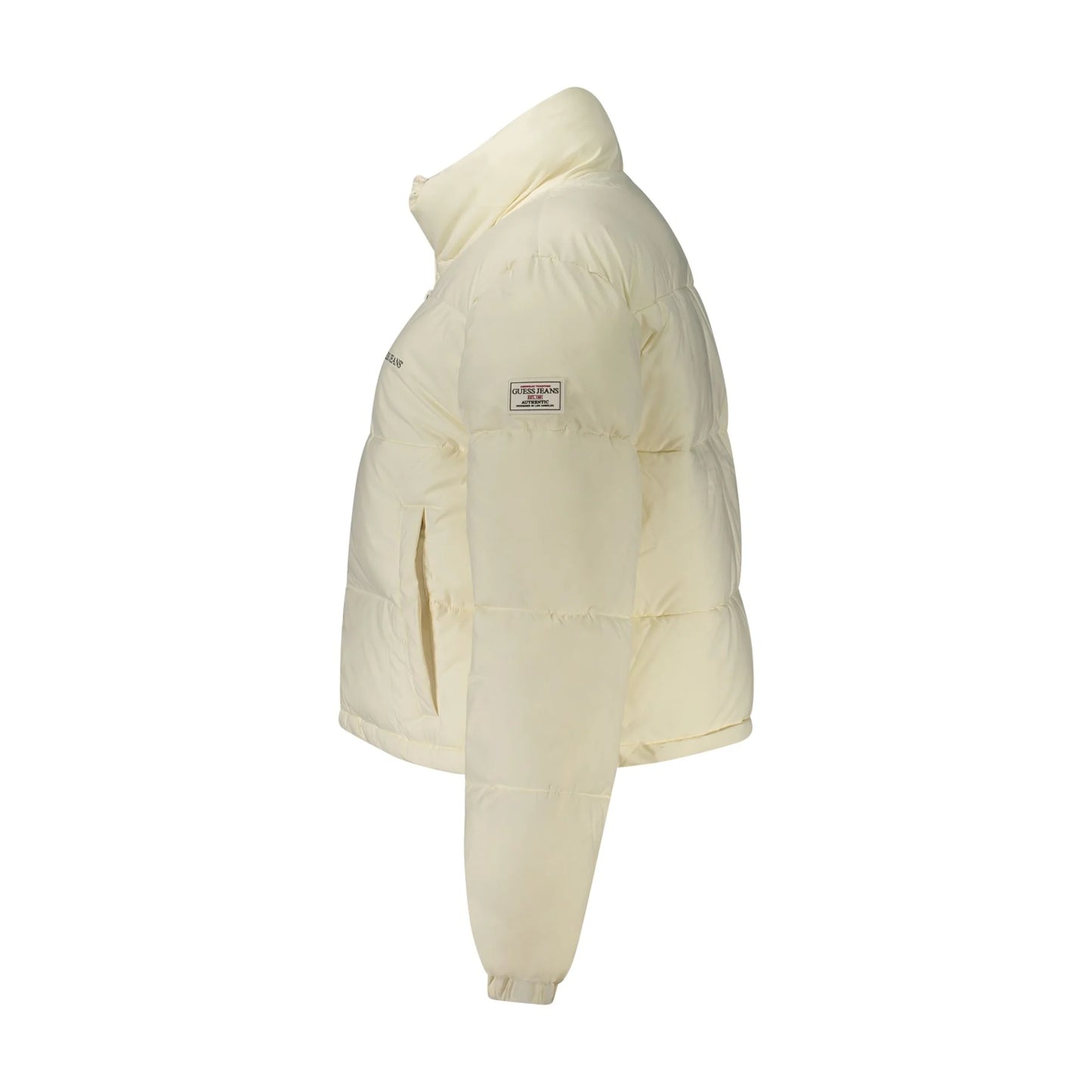 Guess Jeans Giubbotto Maniche Lunghe Donna Bianche Zip Giubbotti e Giacche bianco - vista 3