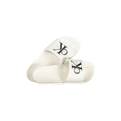 Calvin Klein Slippers Heren Witte Borduursel Logo