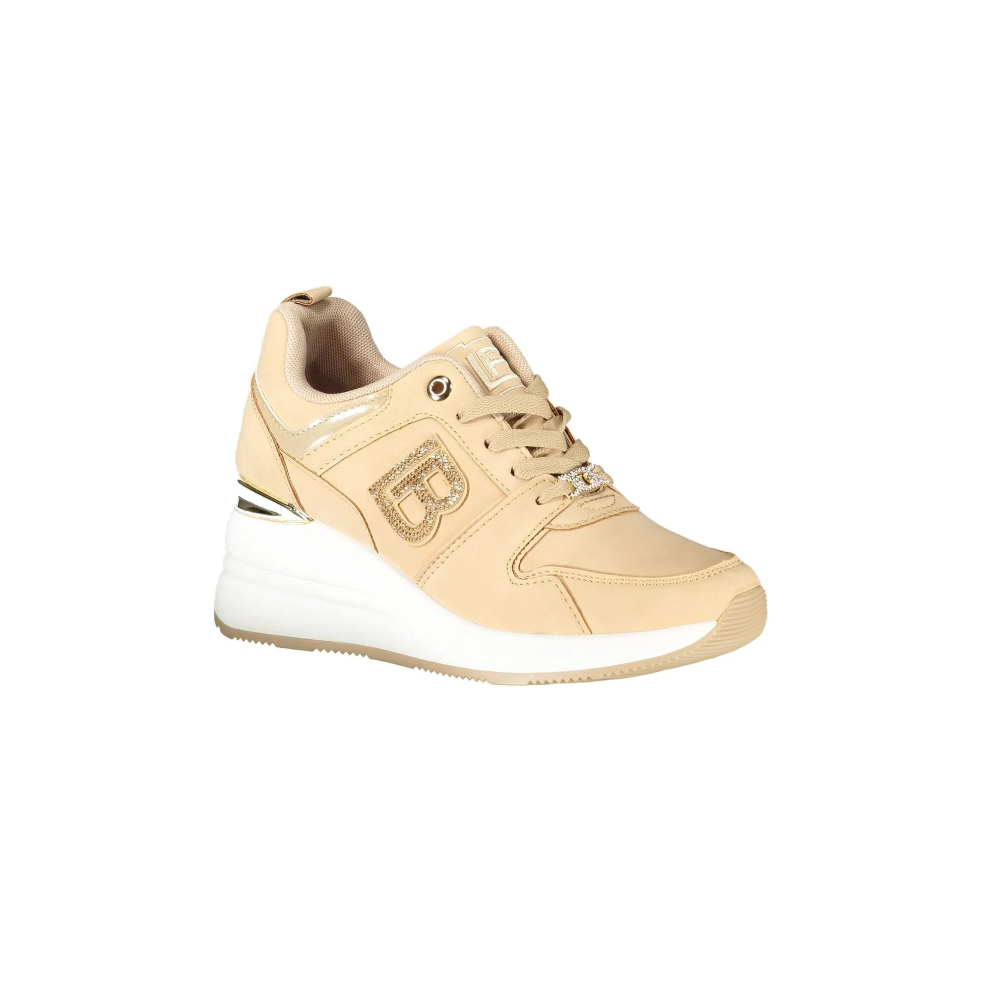 LAURA BIAGIOTTI Sneakers Donna Beige con Lacci e Plateau 6 cm - vista 2