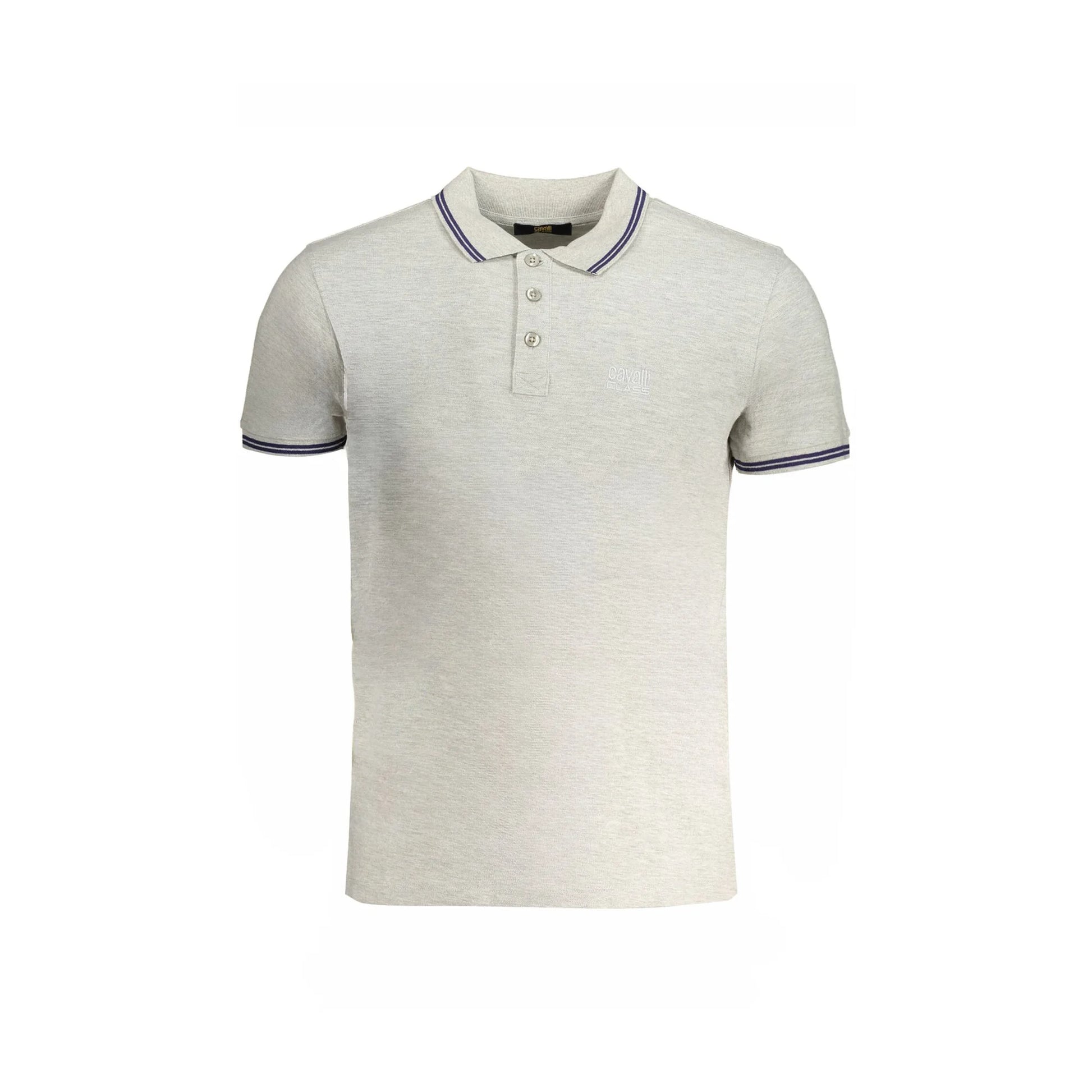 Cavalli Class Polo Maniche Corte Uomo Grigia Ricamo Grigio - foto prodotto