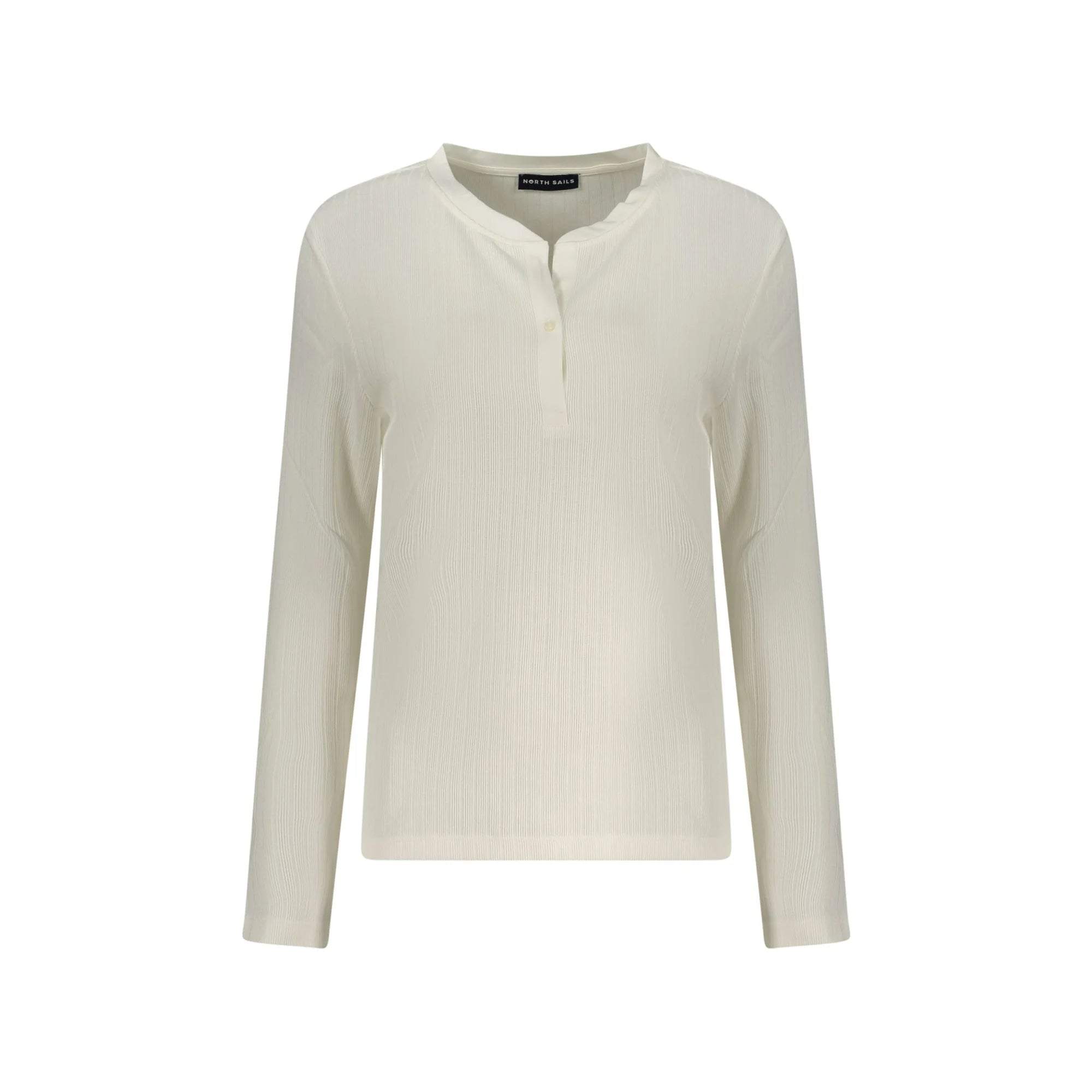North Sails Maglia Donna Bianca Girocollo 1 Bottone Logo Maglie Bianco - foto prodotto