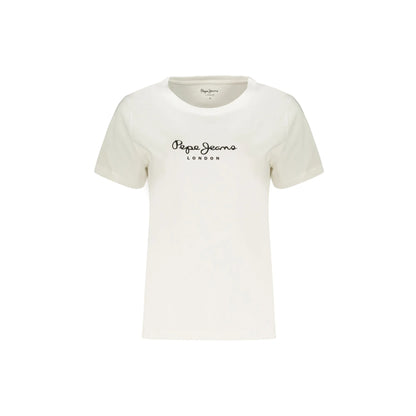 PEPE JEANS T-SHIRT MANICHE CORTE DONNA BIANCO