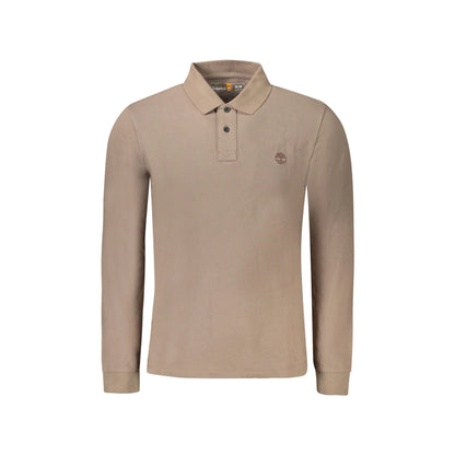 Timberland Polo Maniche Lunghe Uomo Marrone Ricamo - foto prodotto