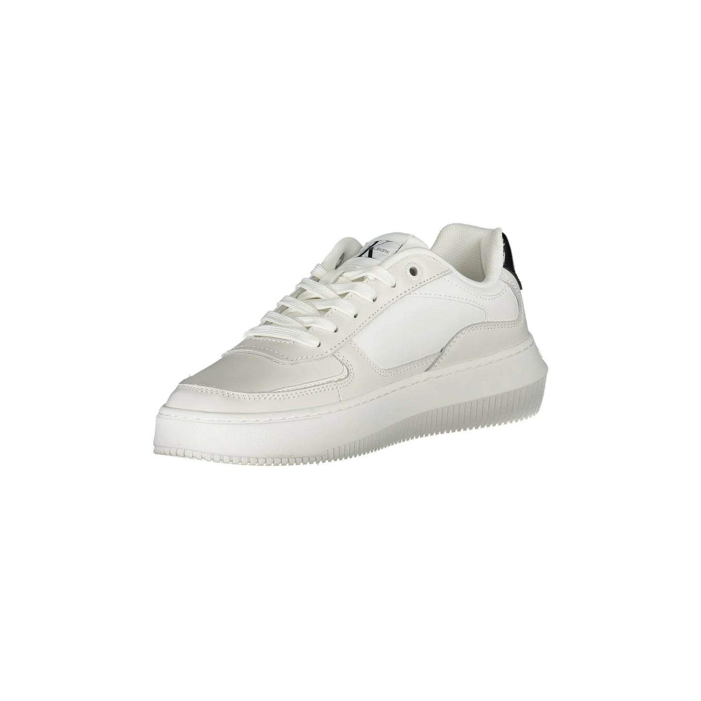 CALVIN KLEIN Scarpe Sportive Donna Bianche con Stampa e Lacci Sneakers bianco - vista 3