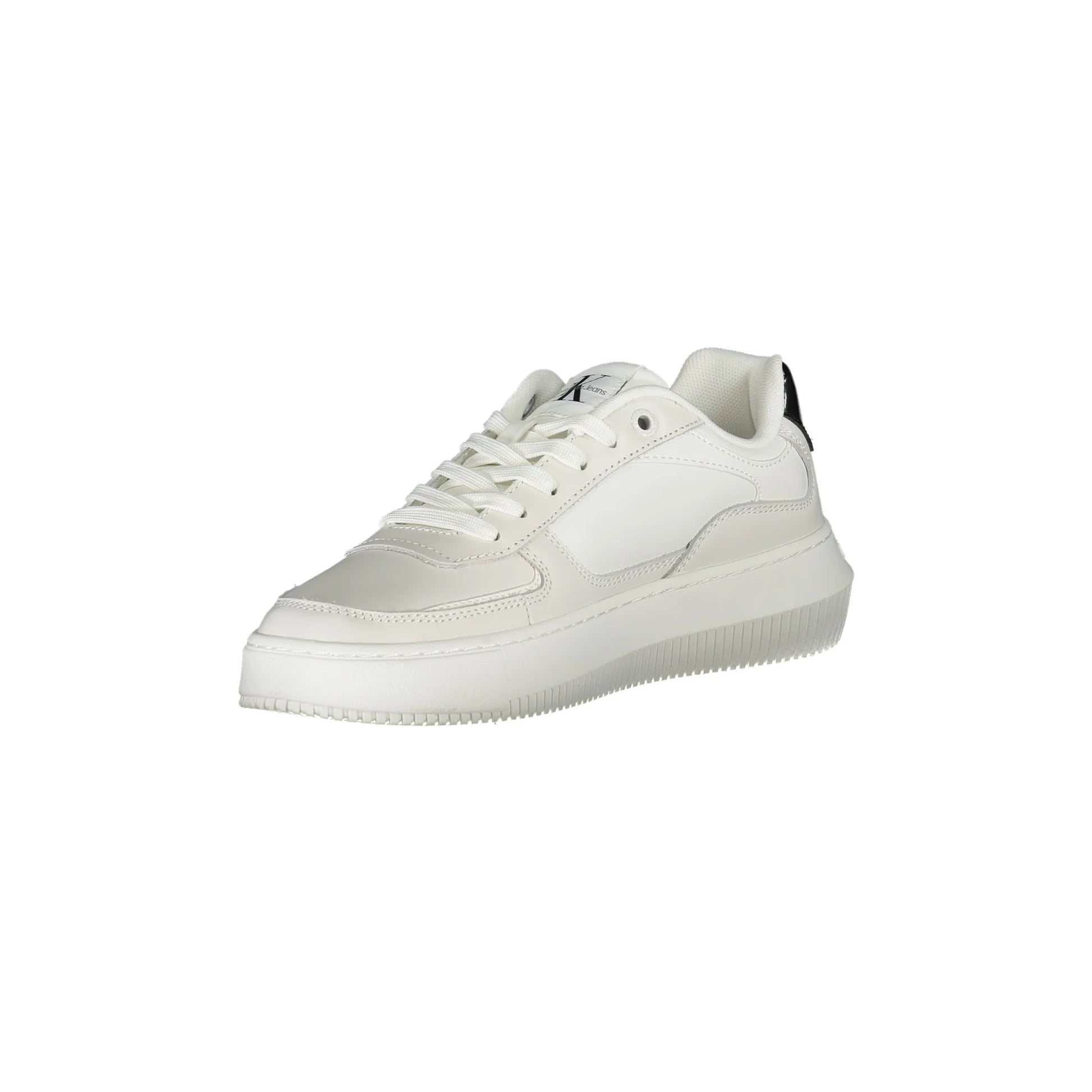 CALVIN KLEIN Scarpe Sportive Donna Bianche con Stampa e Lacci Sneakers bianco - vista 3