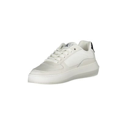 CALVIN KLEIN Scarpe Sportive Donna Bianche con Stampa e Lacci Sneakers bianco - vista 3