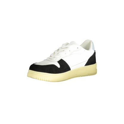 GAELLE PARIS Scarpe Sneakers Uomo Bianche con Dettagli a Contrasto e Logo bianco - vista 3