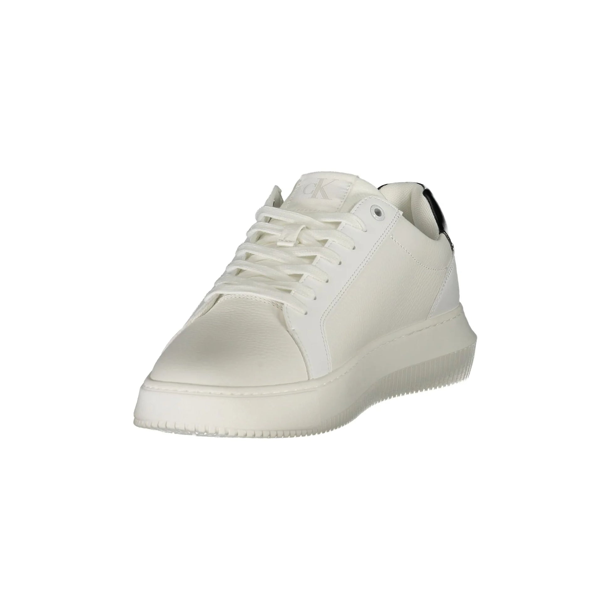 CALVIN KLEIN Scarpe Sneakers Uomo Bianche con Dettagli Neri e Plantare Removibile nero - vista 3