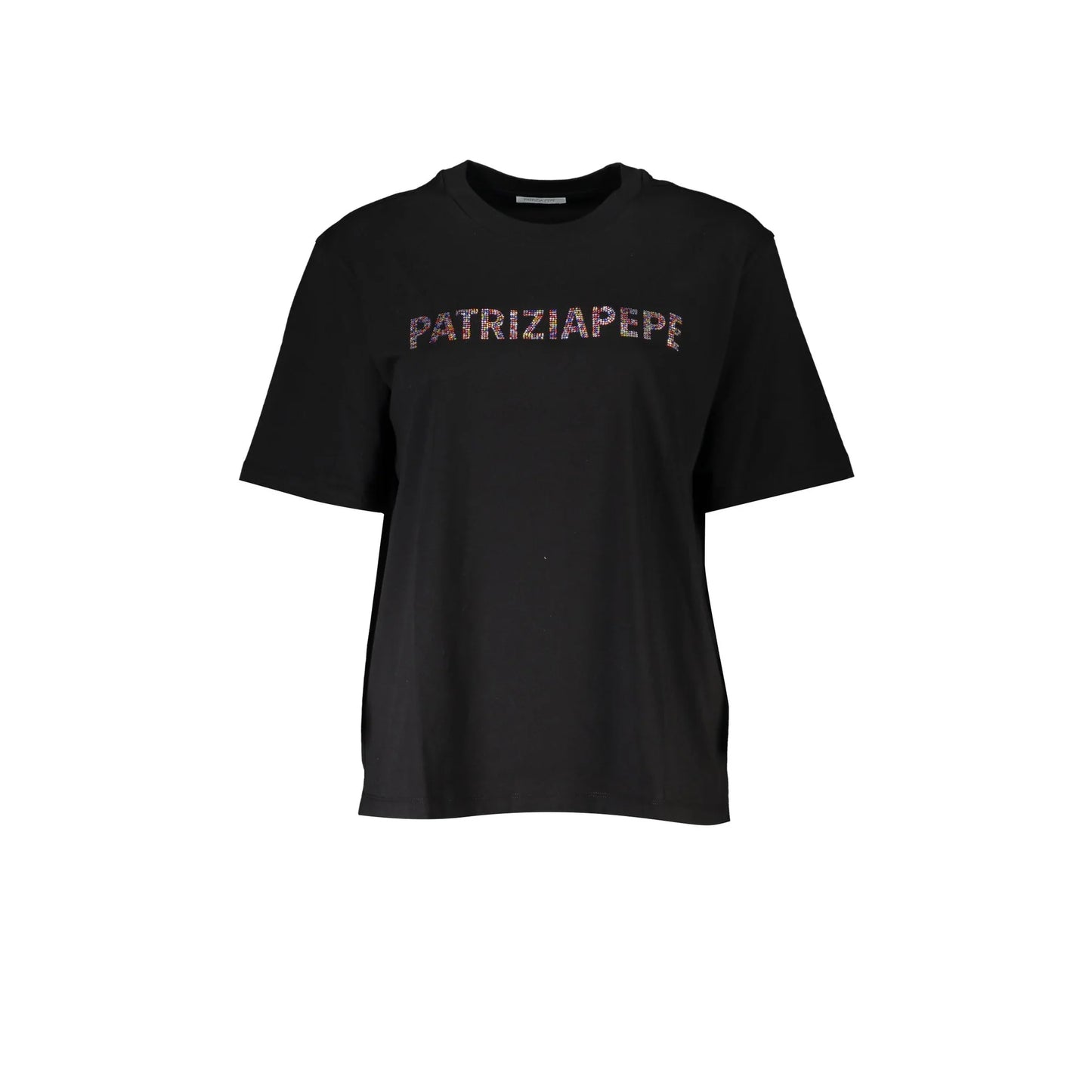 PATRIZIA PEPE T-SHIRT MANICHE CORTE DONNA NERO