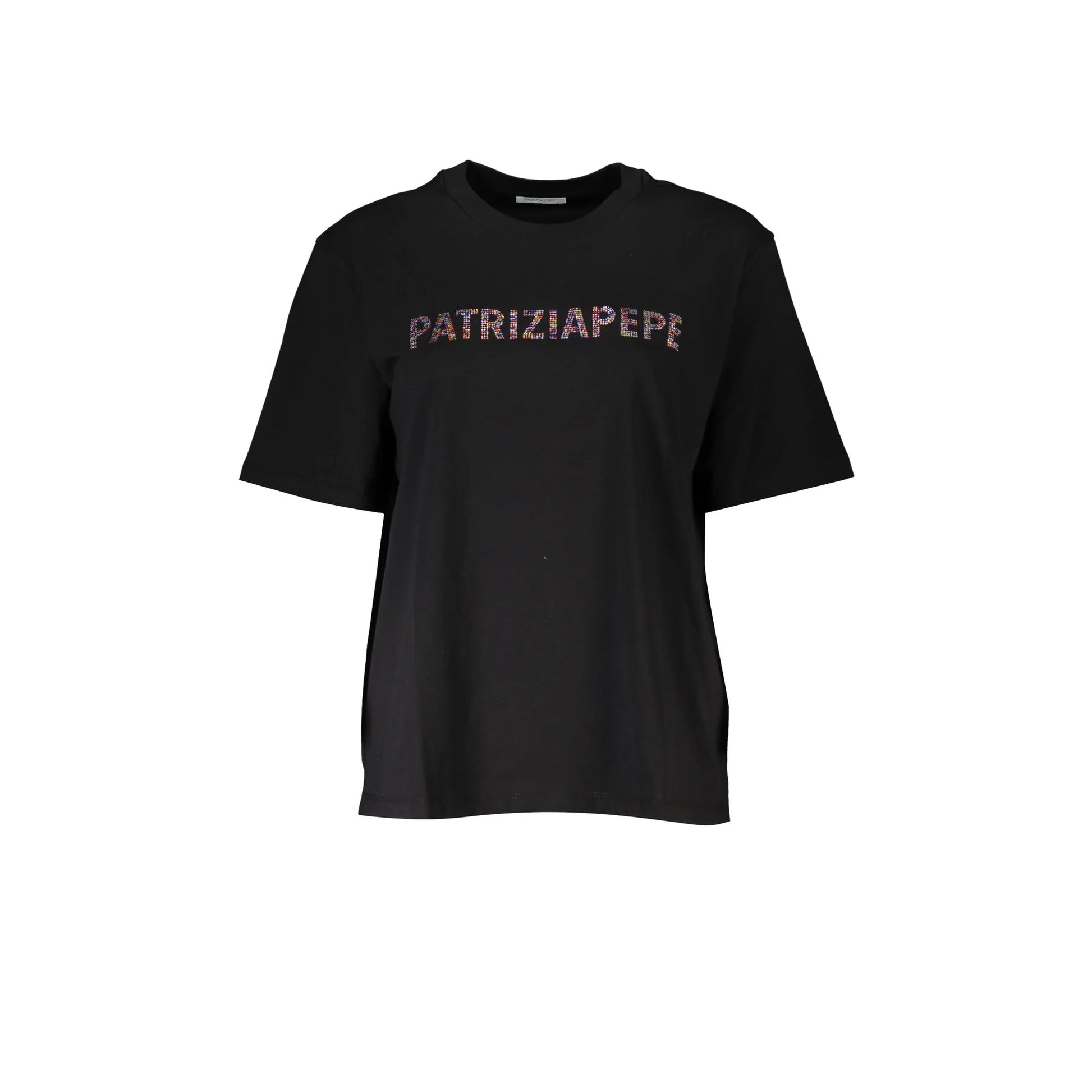 PATRIZIA PEPE T-SHIRT MANICHE CORTE DONNA NERO