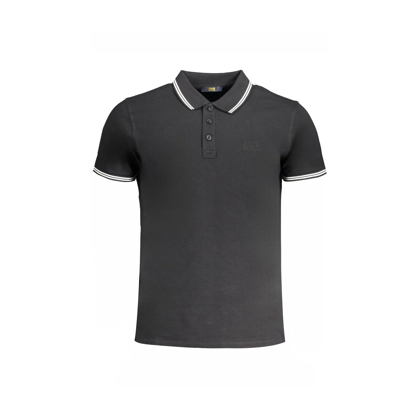 Cavalli Class Polo Maniche Corte Uomo Nera Ricamo Nero - foto prodotto