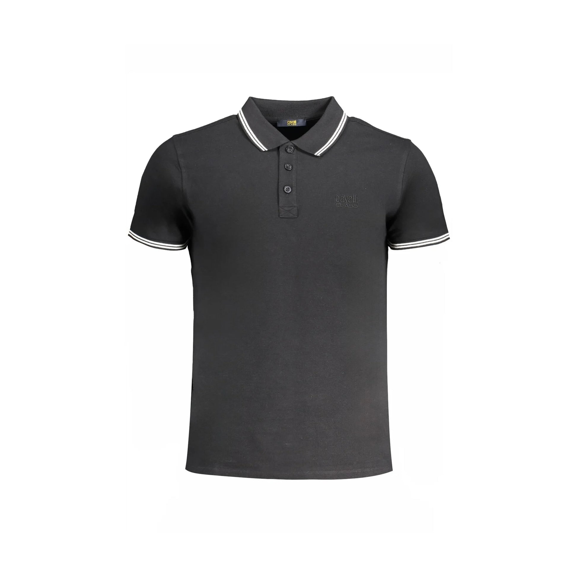 Cavalli Class Polo Maniche Corte Uomo Nera Ricamo Nero - foto prodotto