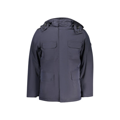 U.S. Grand Parka Uomo Blu Lungo con Cappuccio Removibile Logo Giubbotti e Giacche - foto prodotto