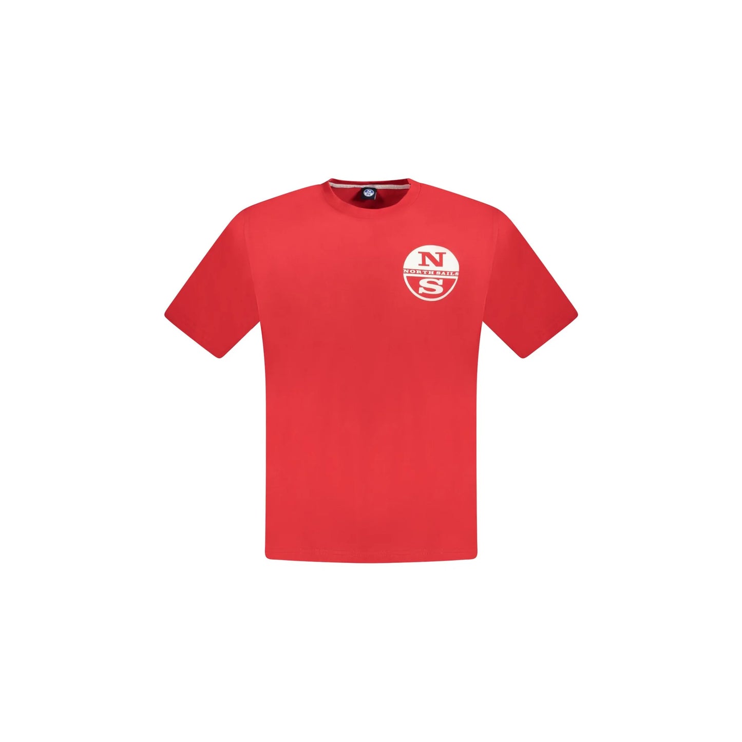 North Sails T-Shirt Maniche Corte Uomo Rossa Stampa Logo Rosso - foto prodotto