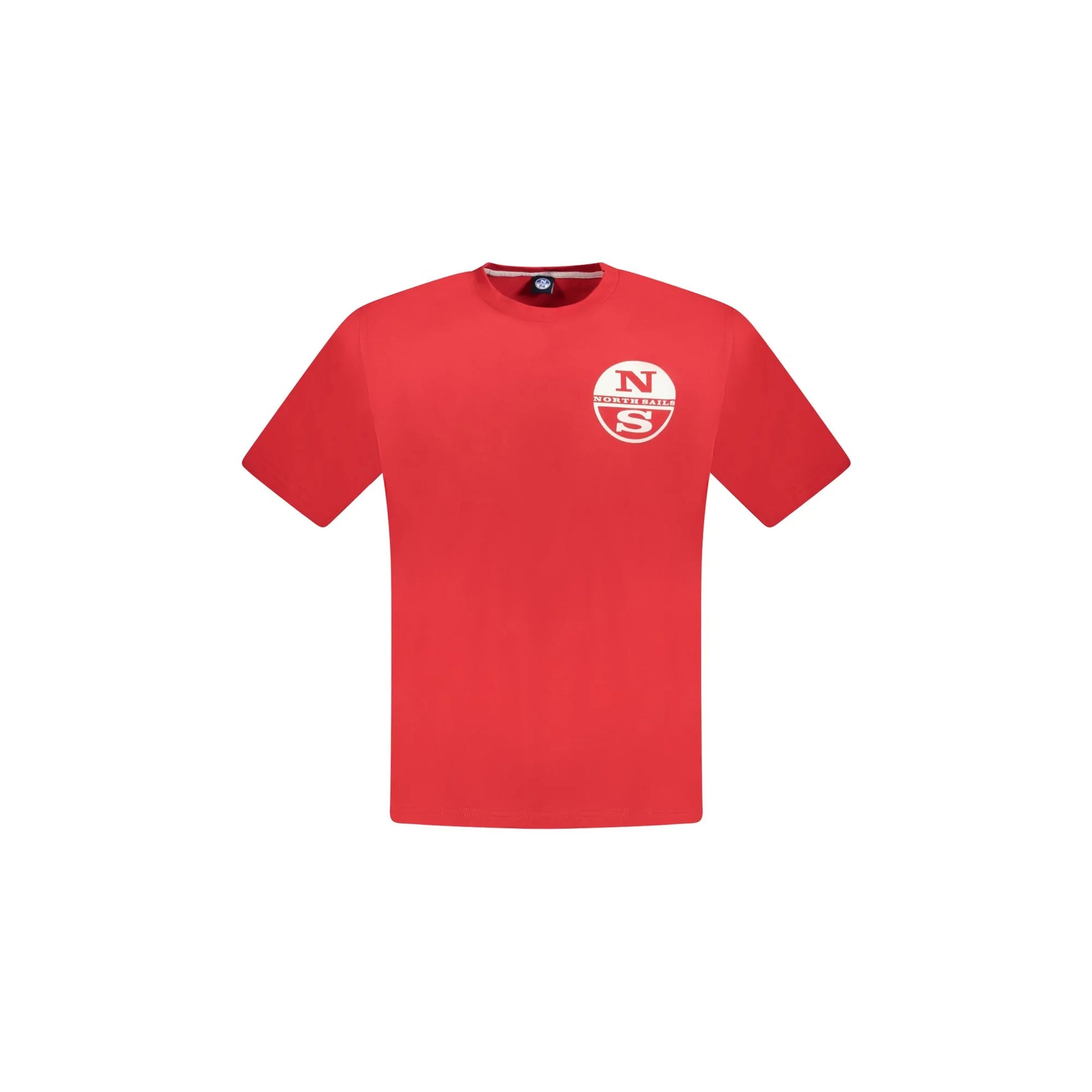 North Sails T-Shirt Maniche Corte Uomo Rossa Stampa Logo Rosso - foto prodotto
